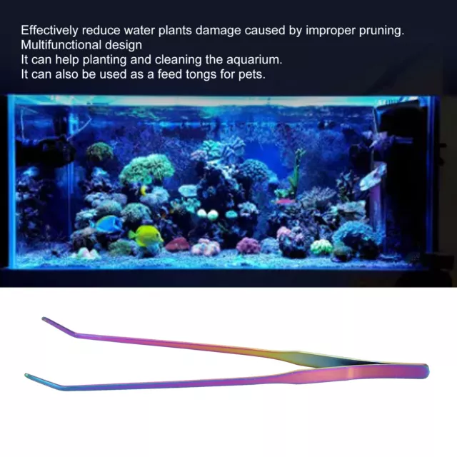 27cm Aquarium Pinces En Acier Inoxydable Fish Tank Longues Pinces Plantées T Qcs