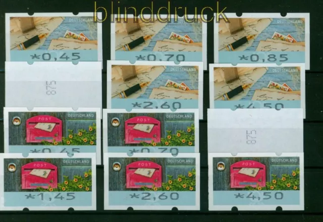 Bund ATM 1999 Mi # 8 und 9 postfrisch jeweils Tastensatz 1 (55664)