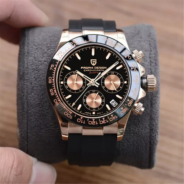 Pagani Design PD 1664 Watch Chronograph Dial Mens Wristwatch Luxury Waterproof
