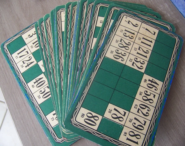 Lot De 69 Plaques De Jeu De Loto Anciennes – Carton – Bon état