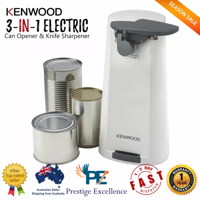 Kenwood Electric Automatic Tin Can Bottle Opener 3-in-1 Kitchen Knife Sharpener