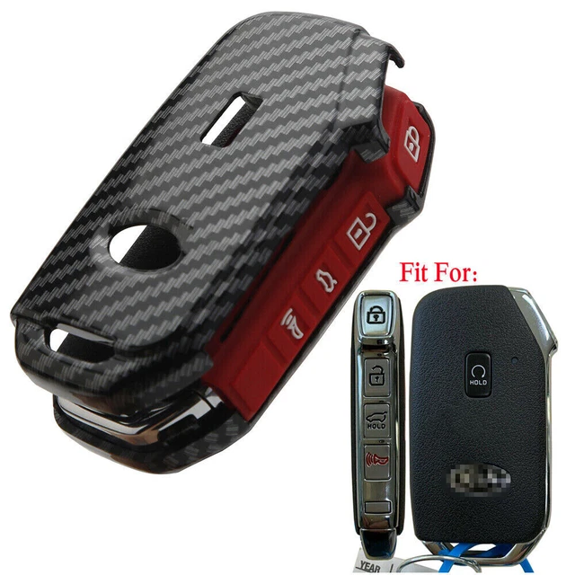 Fit KIA K5 Telluride Sorento custodia portachiavi rigida ABS fibra di carbonio 5 pulsanti