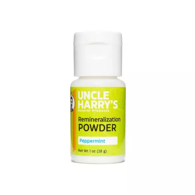 Uncle Harry’s Remineralization Tooth Powder, Peppermint, Strengthens Teeth, 1 Oz