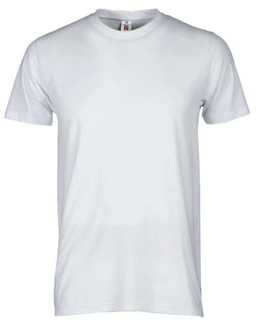 T-shirt stock 10 magliette da lavoro in cotone bianco standard uomo donna unisex