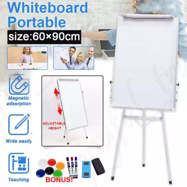 Whiteboard Portable Stand Easel Tripod Magnetic Display Telescopic Flipchart New