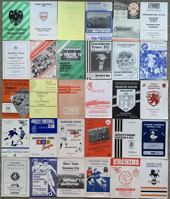 NON LEAGUE 1980S FOOTBALL PROGRAMME COLLECTION Soccer Memorabilia Rare