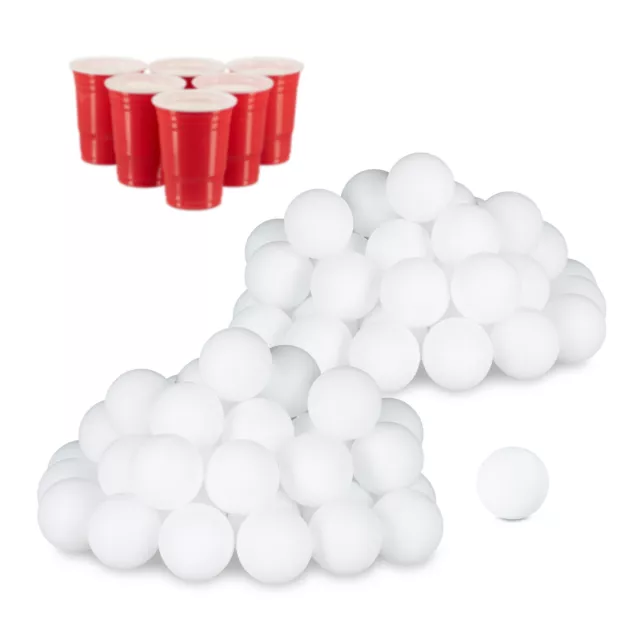 96er Set Beer Pong Bälle, Tischtennisbälle, Lottokugeln, Ping Pong Bälle Plastik