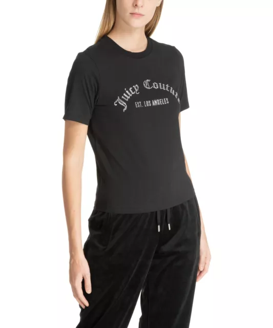 Juicy Couture t-shirt femme noah VEJB70018WCOJ00 col rond manches courtes Black