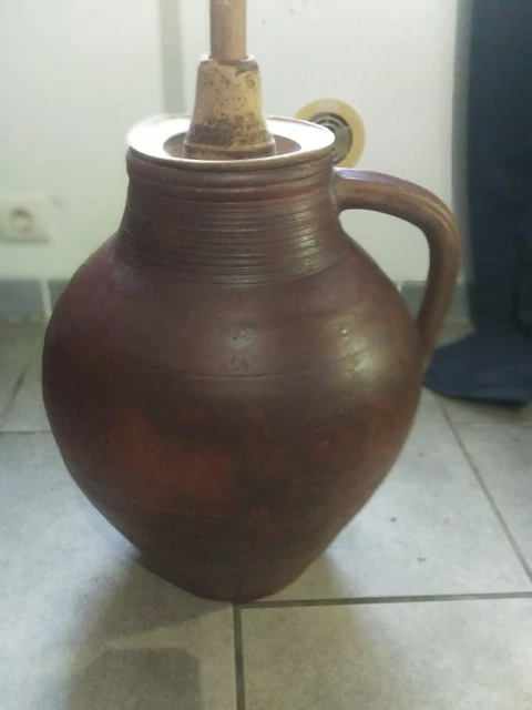 Ancienne Baratte à Beurre Bois Et Cuivre - Début XXème, Objet Déco France