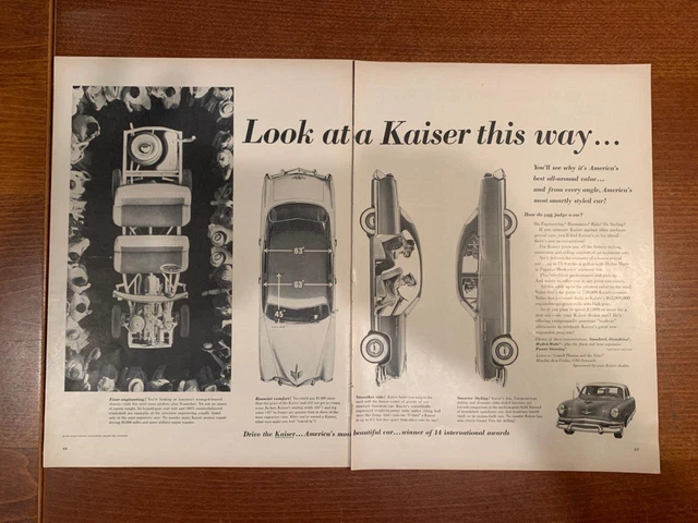 Magazine Ad* - 1953 - Kaiser Manhattan - (two-pages)