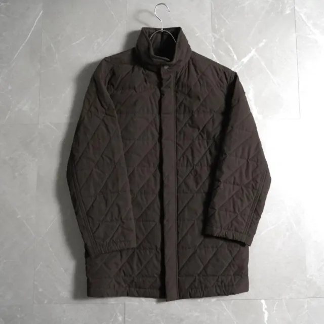 Zegna Sports Quilted Coat L Size Men size L Brown Hooded Outer Jacket Blouson Co