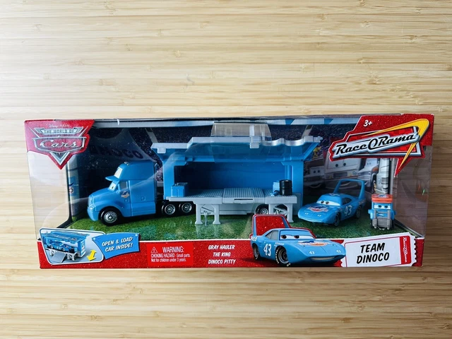 Disney Pixar World of Cars Race O Rama Team Dinoco Hauler Set New In Box
