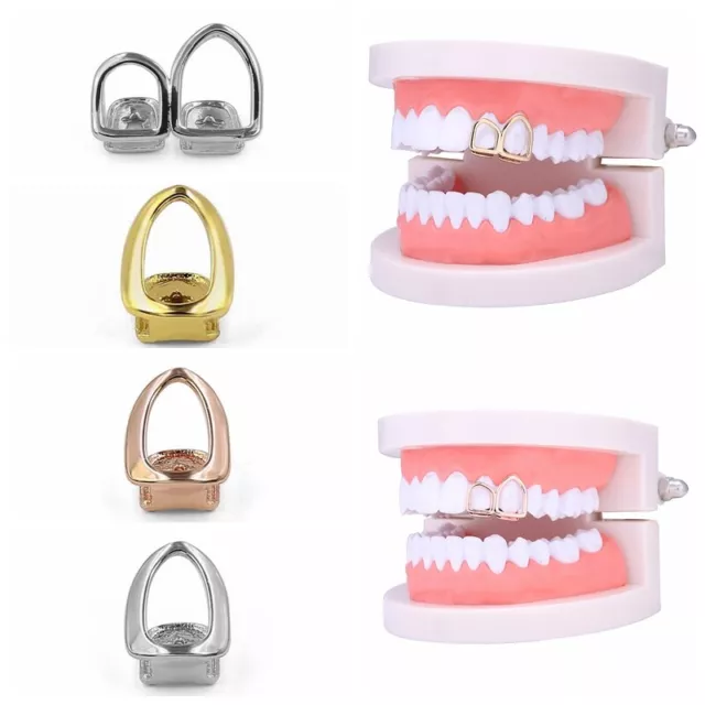 Tooth Cap Gold Plated Single Double Grillz Hip Hop Teeth Grill Stylish Decor