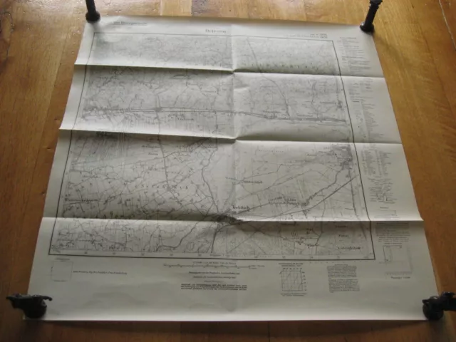 altes Messtischblatt Nr. 3160 Driesen West von 1934 Vorbruch Trebitsch Neu Ulm