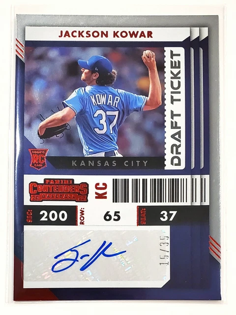 Jackson Kowar Auto /35 - 2022 Panini Contenders - Draft Ticket Red RC