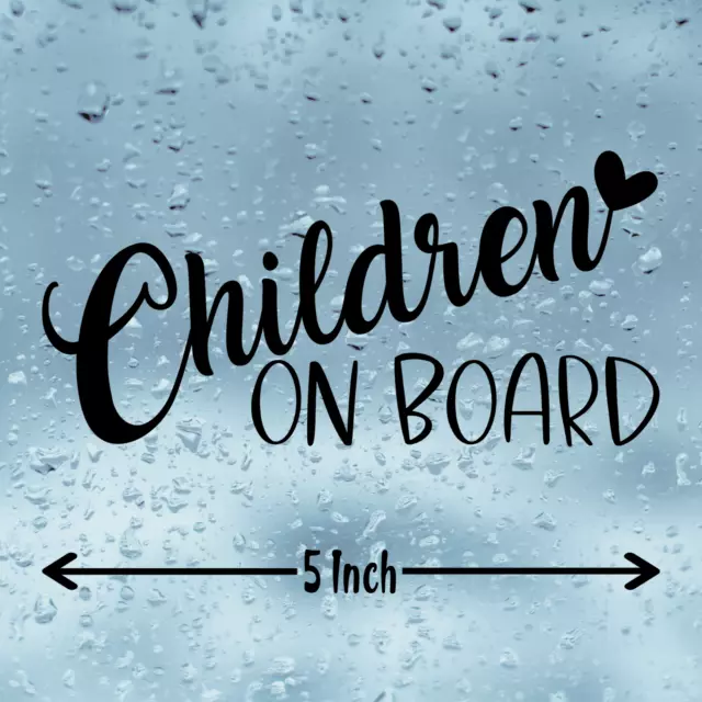 Children On Board Vinyl Sticker, Car Stickers, Camper Stickers, Vinyl Decal