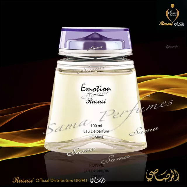 Emotion  men EDP Spray 100ml Sweet RASASI UK/EU Official Distr 100% ORIGINAL