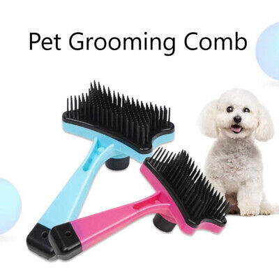 Pet Brush Automatic Plastic Shedding Hair Remove Tool Dog Cat Loose Hair Comb~UO