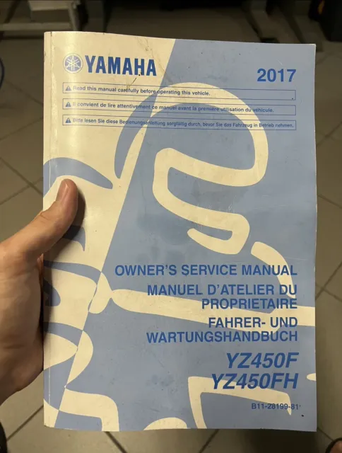 Owner’s Service Manual Yamaha Yz f 450 2017