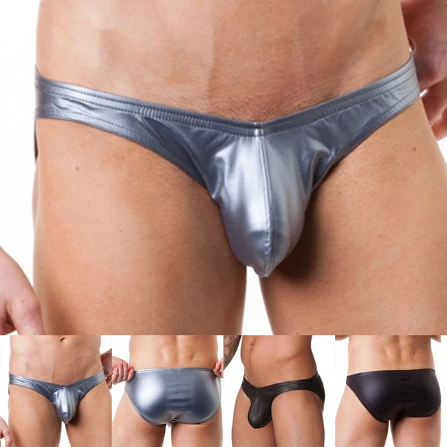 Sous-vêtement Homme Faux Cuir String Dos Nu - Taille L Noir, Synthétique, Lavable Machine