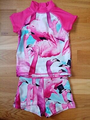 Pantaloncini da bagno flamingo ragazza Next età 1,5-2 anni 18-24 metri top tankini rosa eruzione cutanea