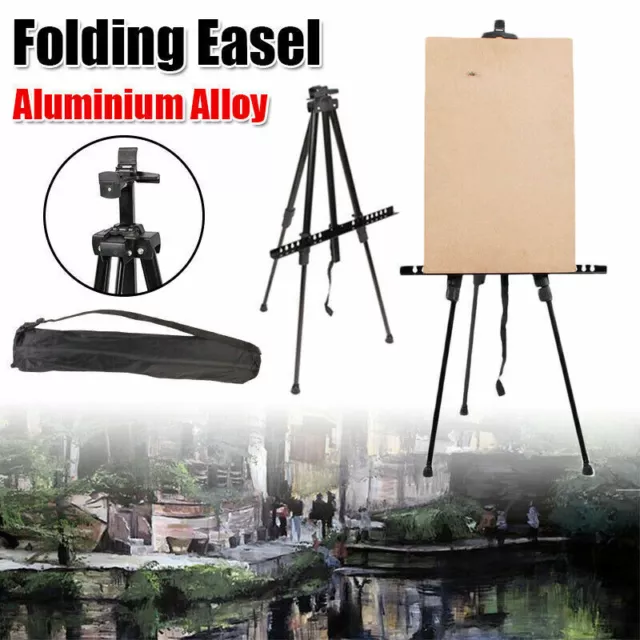 Adjustable Aluminum Floor Folding Easel Tripod Display Drawing Stand +Carry Bag