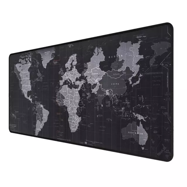 New Large 80x30cm Computer Mouse Mat Pad World Map Office Gaming Keyboard 1281