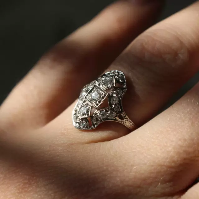 Vintage Art Deco 2.45Ct Round Cut Lab-Created Diamond Victorian Edwardian Rings