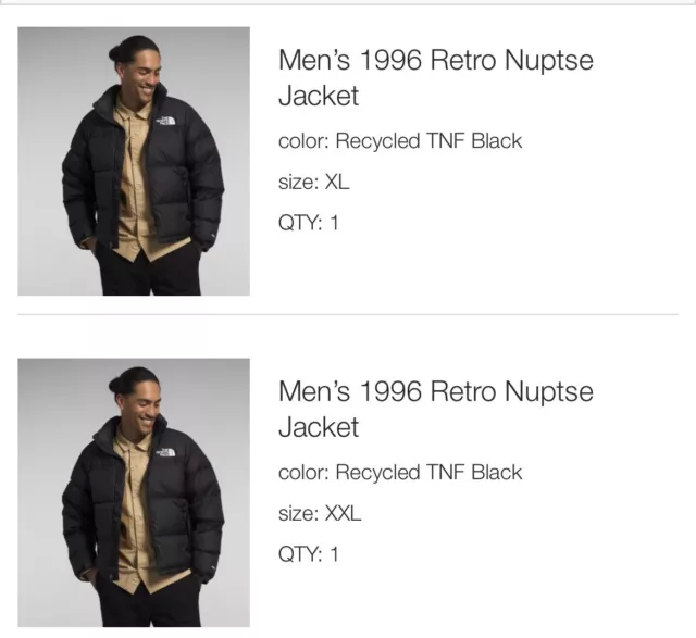 The North Face 1996 Retro Nuptse Jacket In TNF Black - Men's SIZE XL