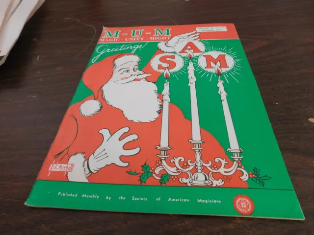 MUM Magazine Magic Unity Might Magician Christmas December 1973