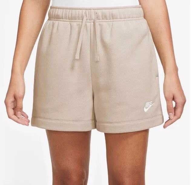 Nike Women’s Sportswear Club Fleece Midrise Shorts - Sand- Medium- New MSRP $50