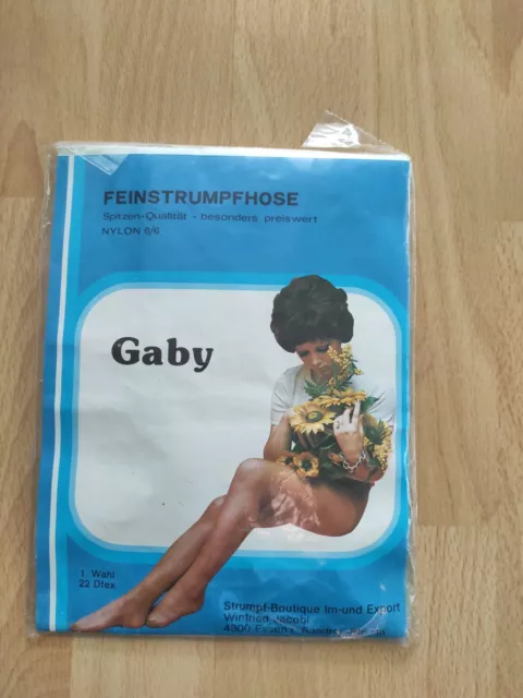 Gaby Feinstrumpfhose Gr. III 42-44 INKA 20 DEN Vintage Retro Tights Nylon 66 OVP