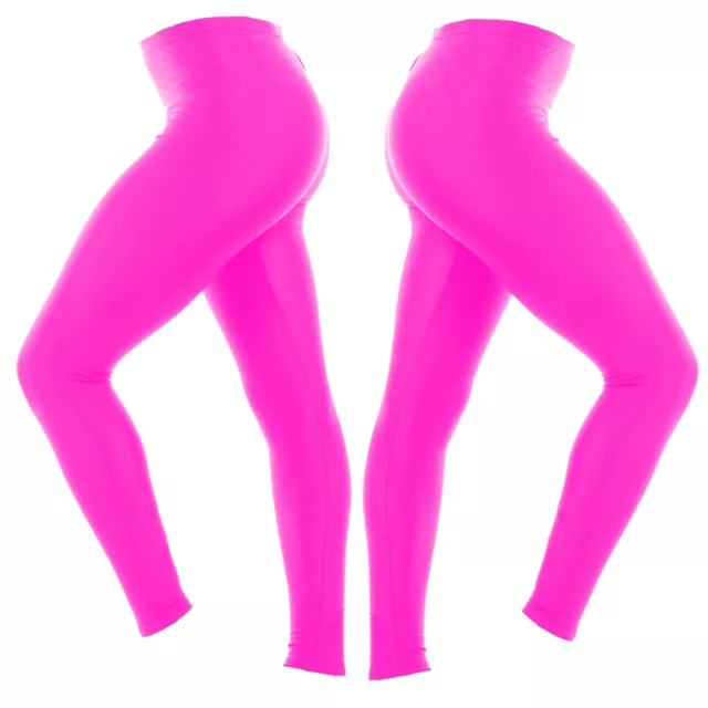 Girls Children Shiny Footless Leggings Gymnastics Ballet Dance Nylon Lycra Kids 3