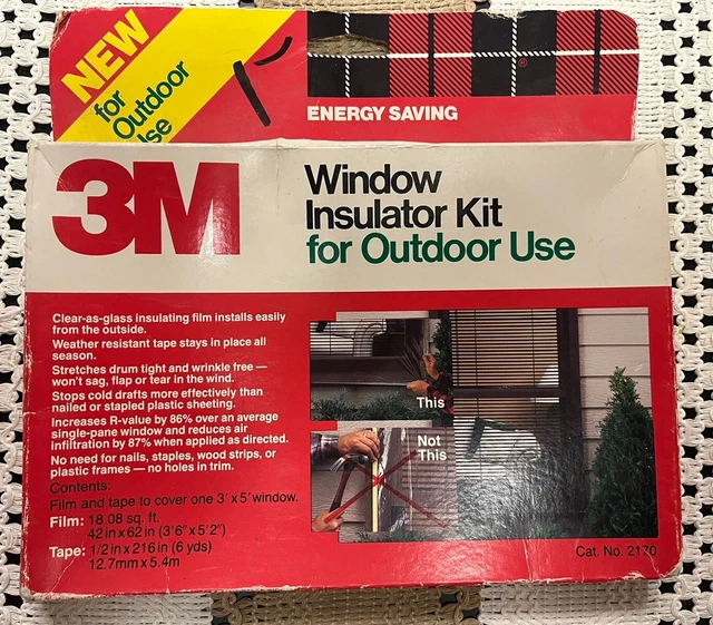3M WINDOW INSULATOR Kit # 2170 NIB For Outdoor Use 3’x5’ Window £9.94 ...