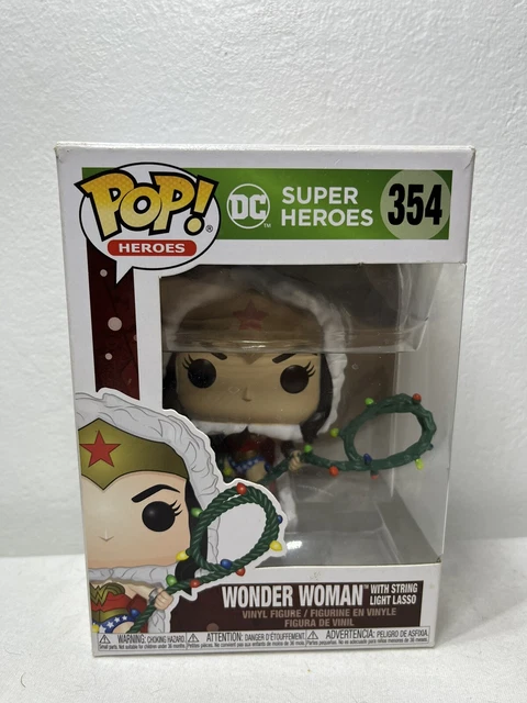 Wonder Woman with Christmas Lights Lasso Holiday #354 Funko Pop DC Heroes W/CASE 2
