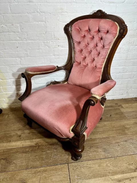 Antique Victorian Mahogany Armchair . Free Delivery Available 3