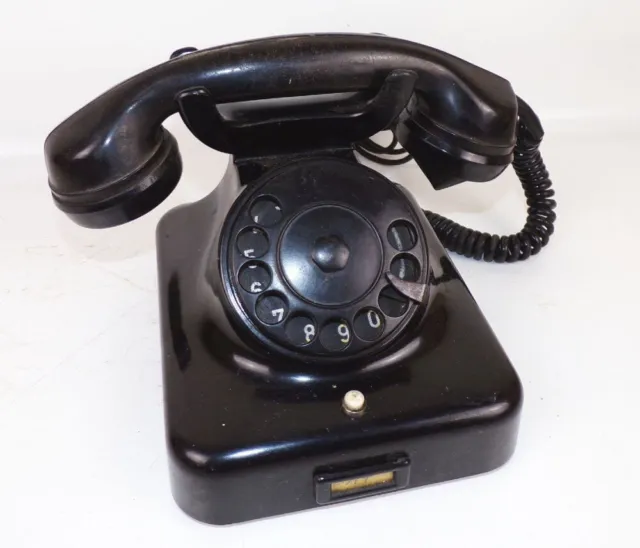 Old Bakelite Telephone Dial Black Decor Requisit