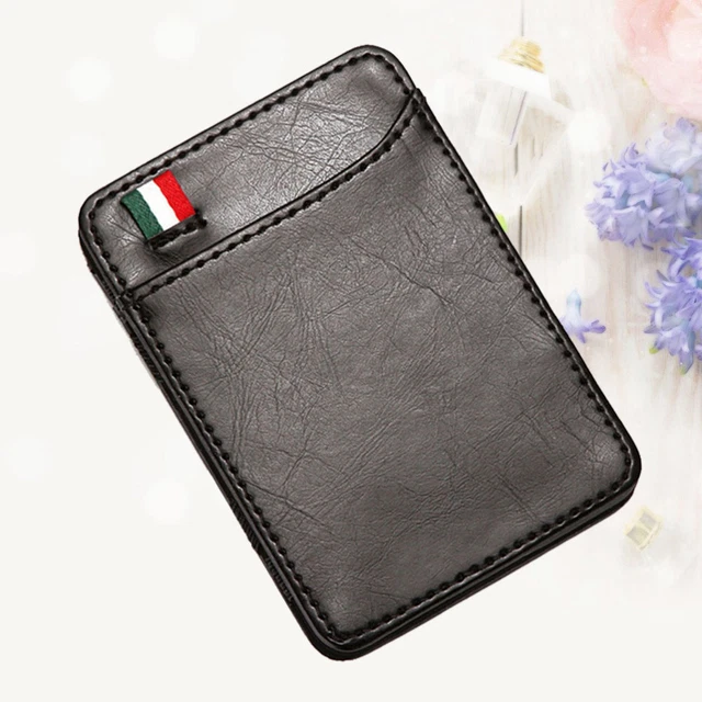 Set 2 Borse Portachiavi In Pelle Retrò + 2 Bracciali Coordinati – Portaoggetti Portatile Da Uomo, Marrone E Nero, Misura 7x11 Cm