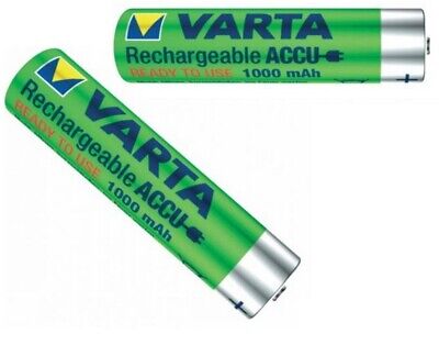 Gigaset 2x BATTERIE 1000mAh NI-MH AAA HR03 POUR SIEMENS GIGASET E49H S810 R3 