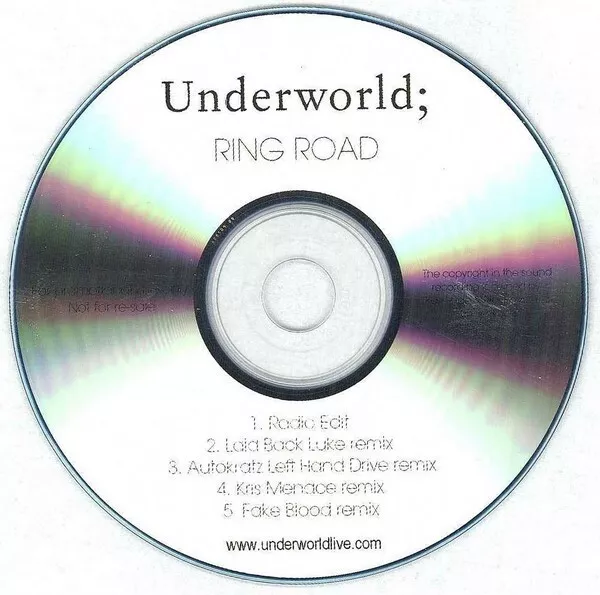 Underworld - 2008 Promo UK 5 Track CD Single - Fake Blood Autokratz Kris Menace