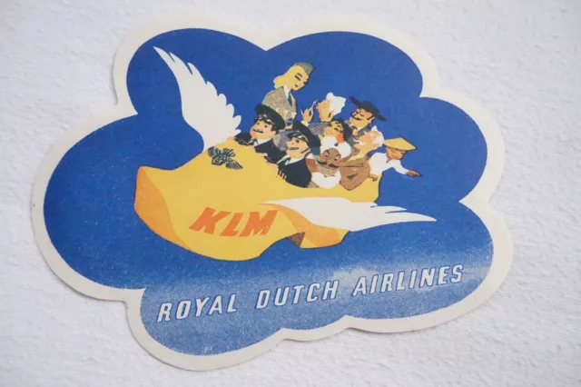 KLM Royal Dutch Airlines Airline Luggage Label ref 1