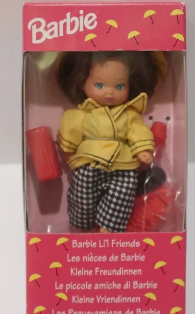 Vintage Mattel 1993 Barbie Li'l Friends - European Version RARE HTF 4" Doll NRFB