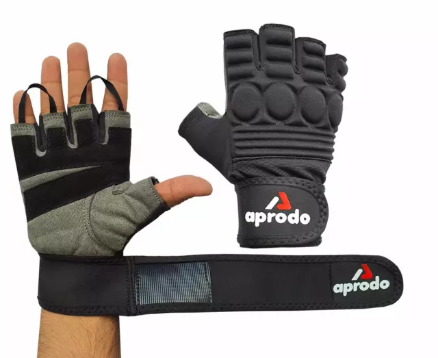 Leather Weight Lifting Gloves Gym Training Fitness Exercise Bodybuilding Workout