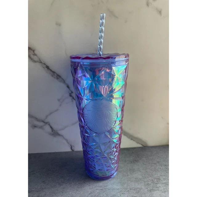 STARBUCKS SPRING 2024 Iridescent Periwinkle Prism Cold Cup (Venti/24oz
