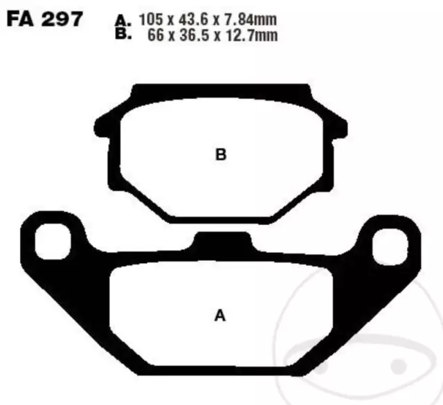 EBC Bremsbeläge FA297 für SYM Husky 125 Husky 125 1999 2005 2