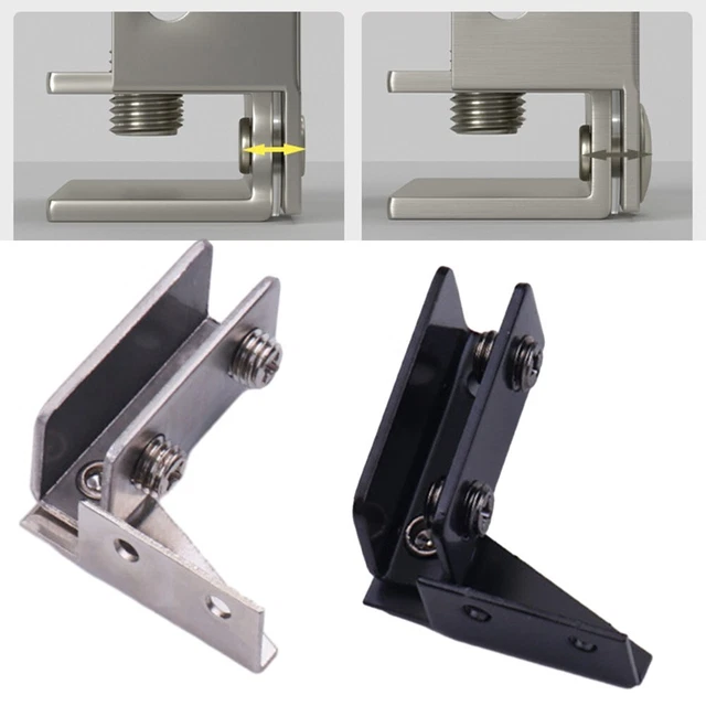 Nuova cerniera porta in vetro ricambio argento/colore nero accessori acciaio inox
