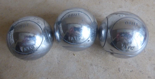 TRIPLETTE BOULES PÉTANQUE de compétition OBUT 2 ETOILES Poids 730 g