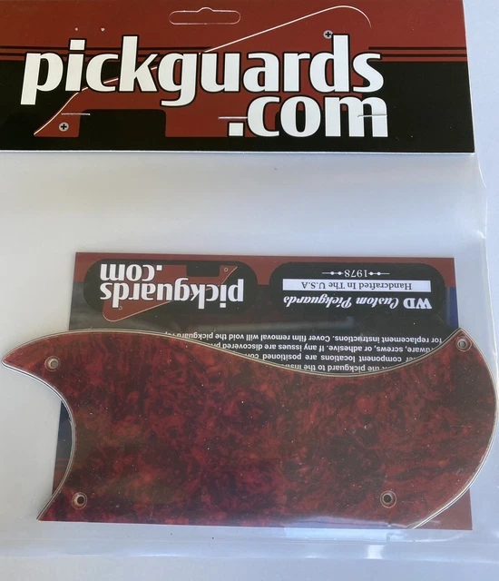 Custom Pickguard For Gibson 1961-1963 Half Face SG Custom. Red Tortoise Shell.