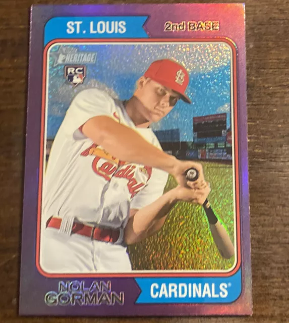 NOLAN GORMAN 2023 Topps Heritage Chrome Purple Refractor 0.99 PicClick