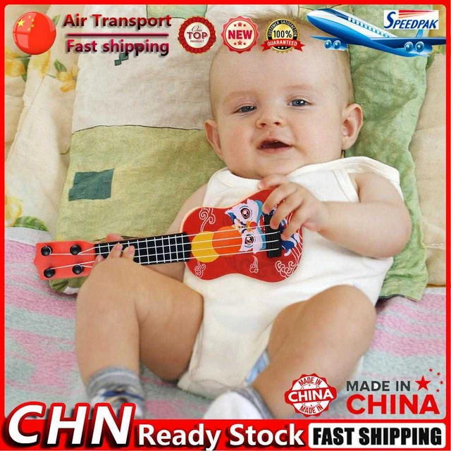 4 String Mini Guitar Musical Instruments Child Education Toy (D Red Lion) Fr